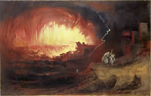 God destroys Sodom and Gomorrah